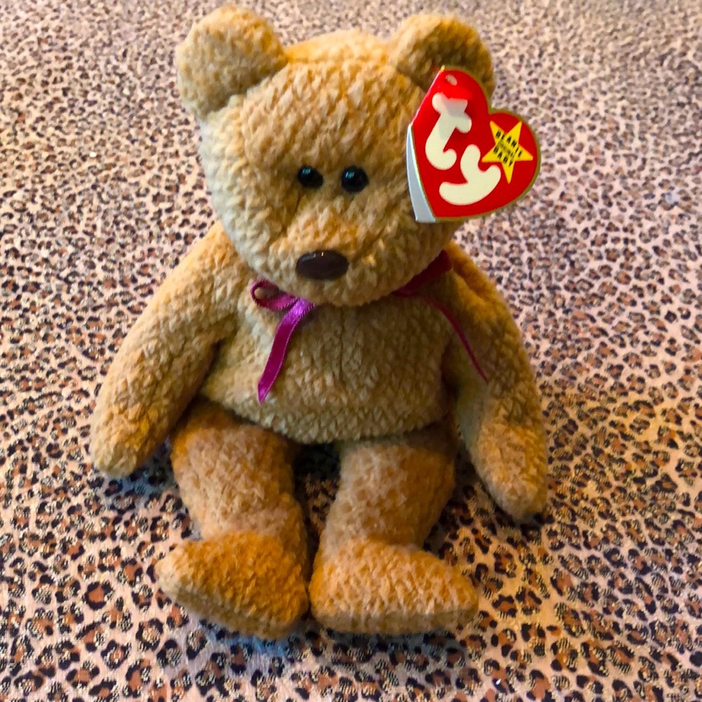 Ty Beanie Baby Curly the teddy bear